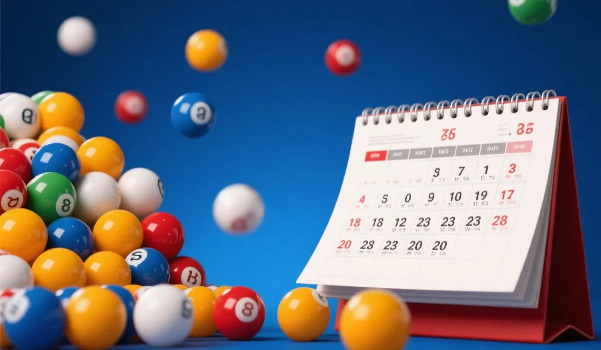 开奖日历与号码示意图